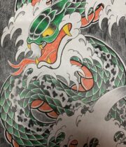 蛇 波 図柄 snake